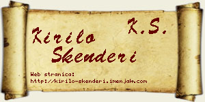 Kirilo Skenderi vizit kartica